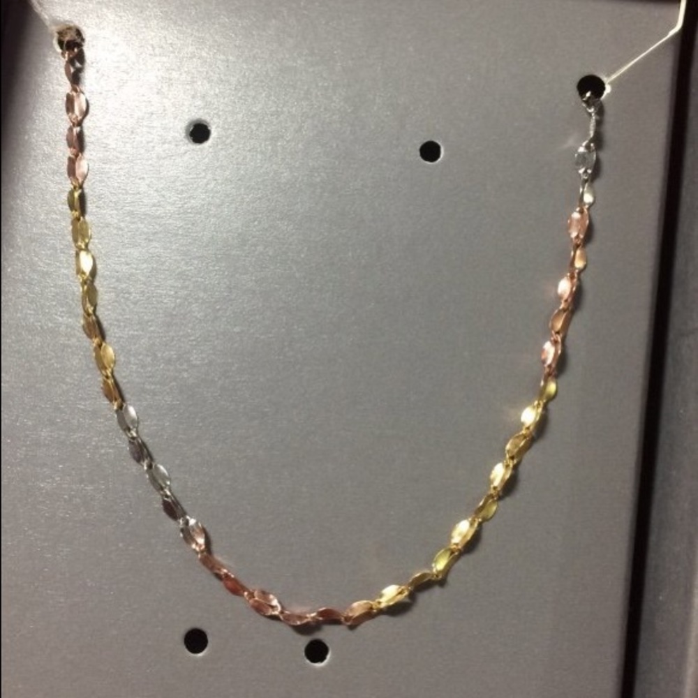 Italian Tri-Color Necklace. New With box.